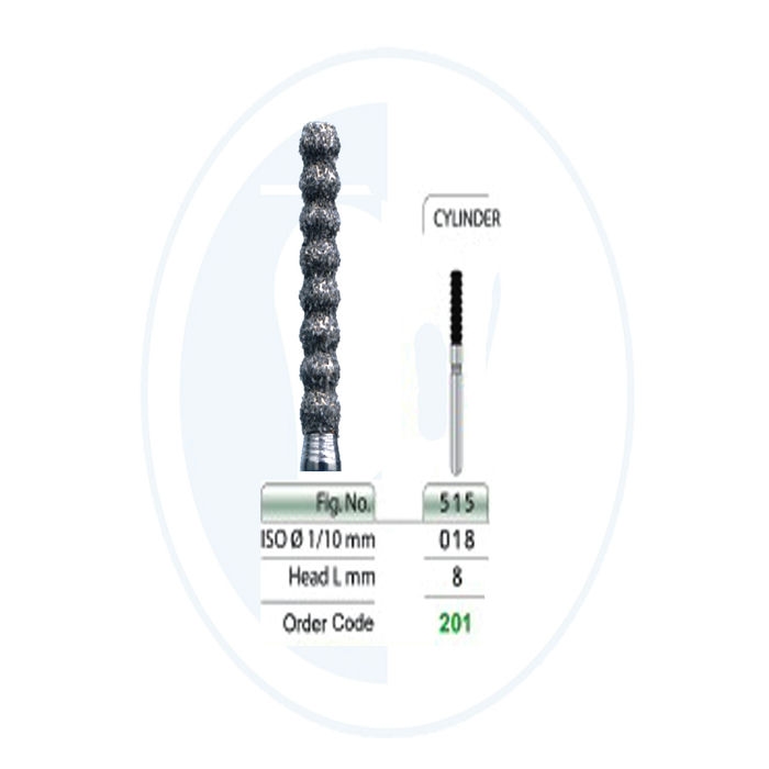 کالای دندانپزشکی فرز الماسه استوانه ای موج دار - Cylinder
